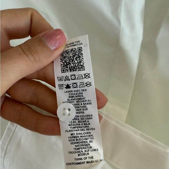 ASOS Design White Long Sleeve Fitted Collared Button Front Shirt - Picture 7 of 9